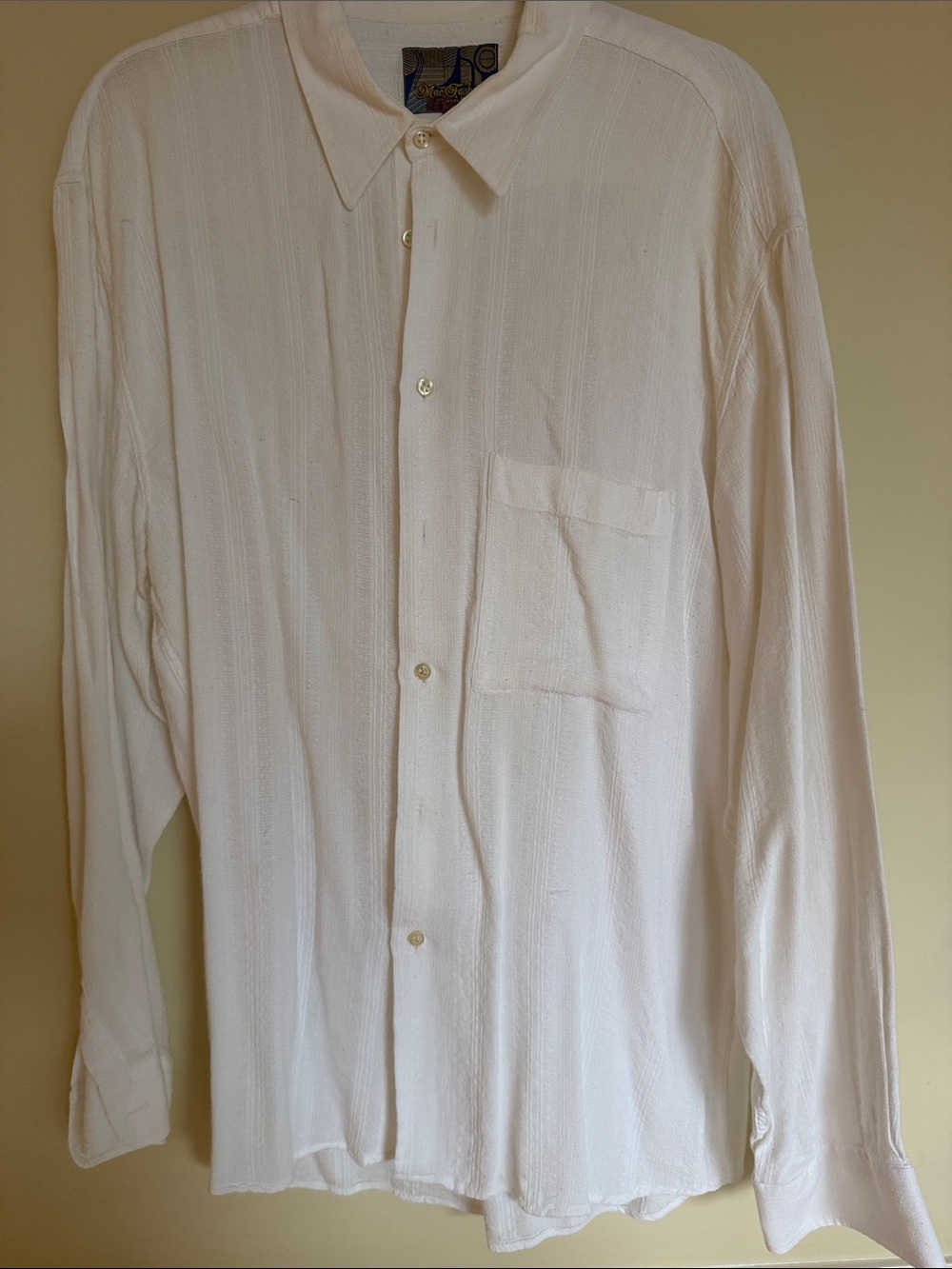 Men's Long-Sleeve Button-Up Dress Shirt